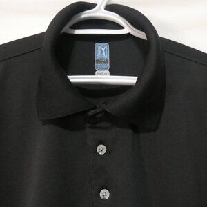 PGA TOUR - Airflux | XL - extra large | Classic Black Polo Shirt | *Fabric Runs